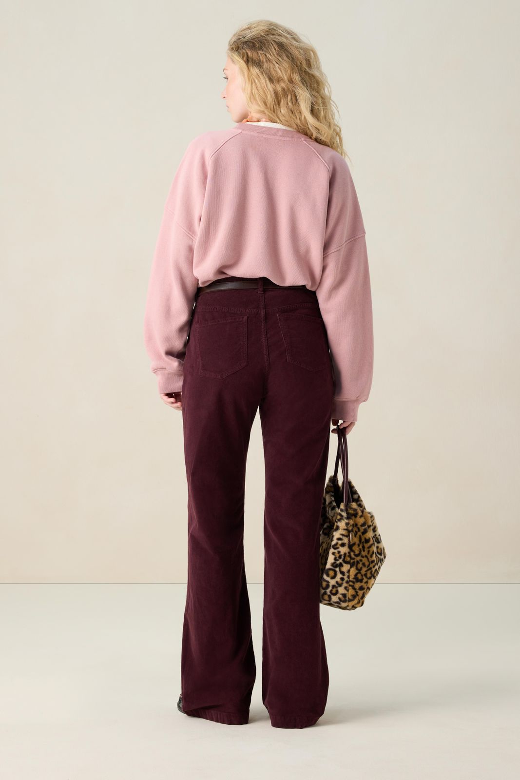 Donkerbruine Corduroy Flaired broek