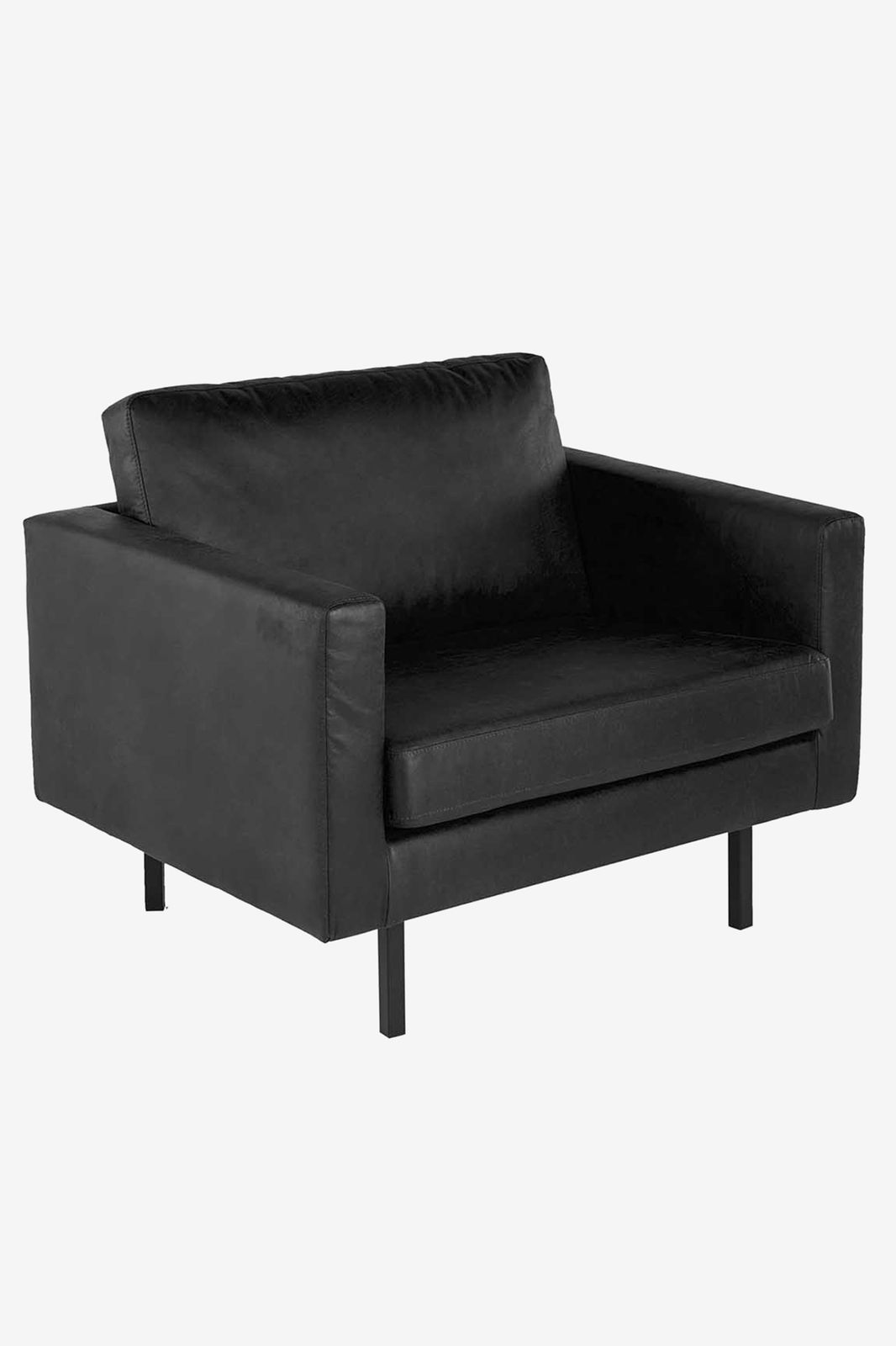 Amsterdam leer clean loveseat zwart