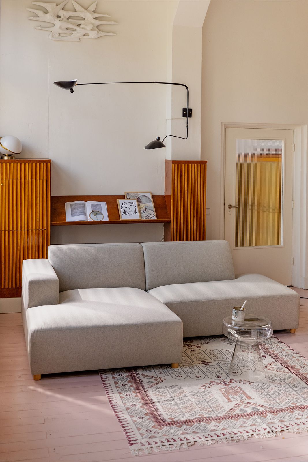 Earl velvet chaise longue rechts Juke green forest