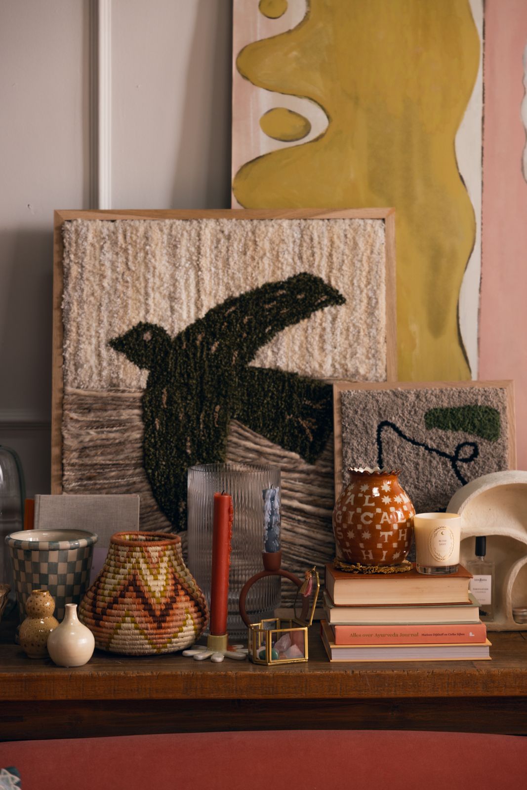 Gouden glazen box hart groot