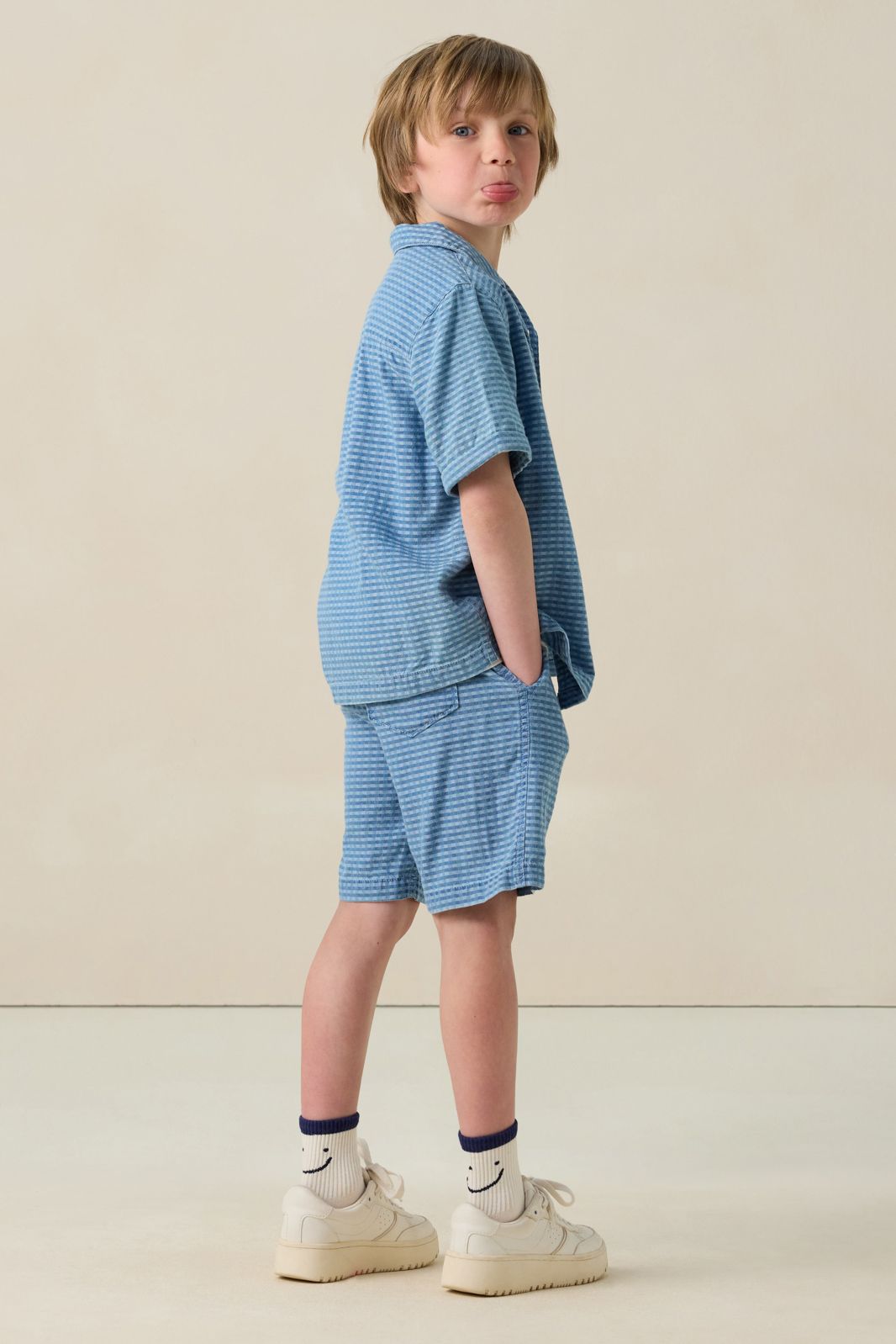 Witte sokken met smiley