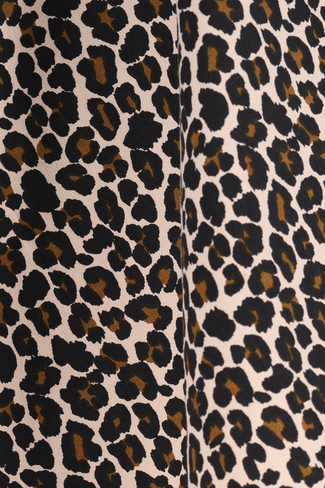 Bruine katoenen theedoek met leopard print