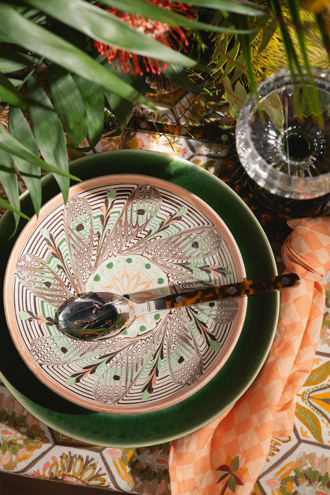 Sabre lepel met tortoise print