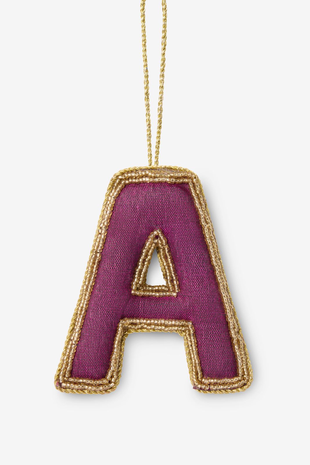 Paarse kersthanger letter A