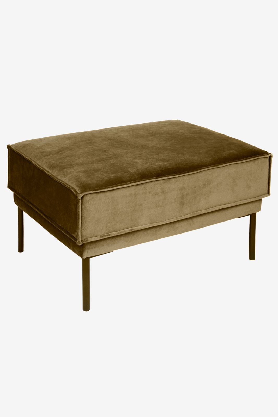 The Duchess velvet hocker Juke brons