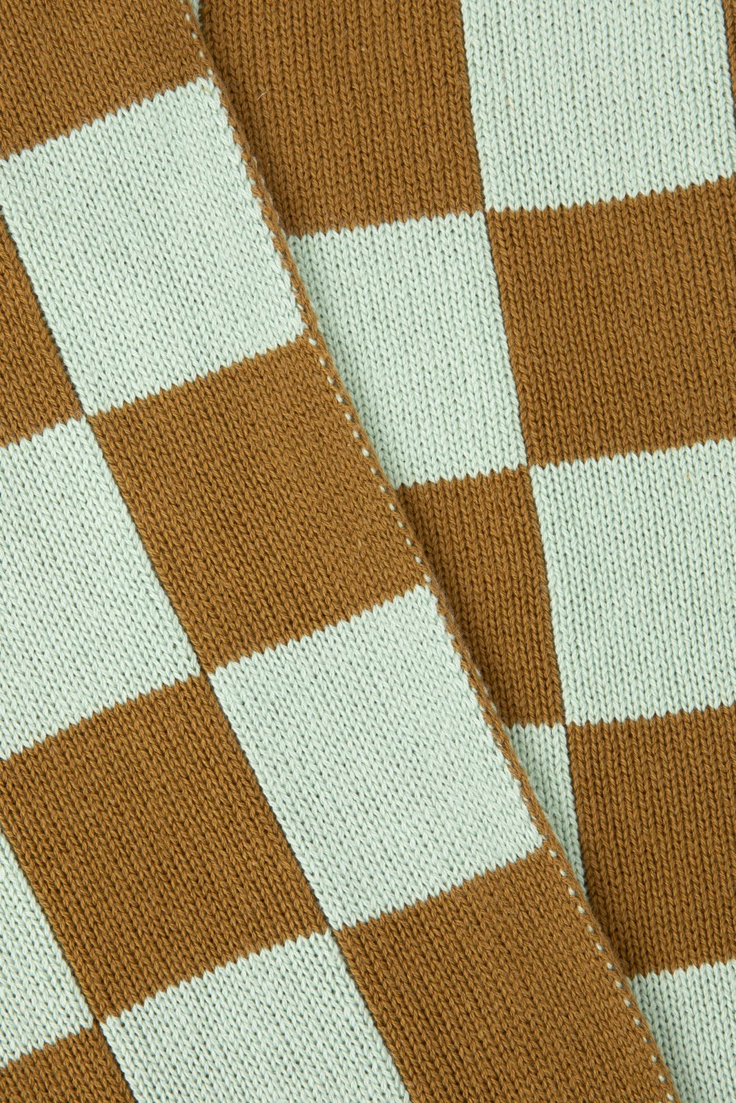 Donkergroene geblokte sjaal