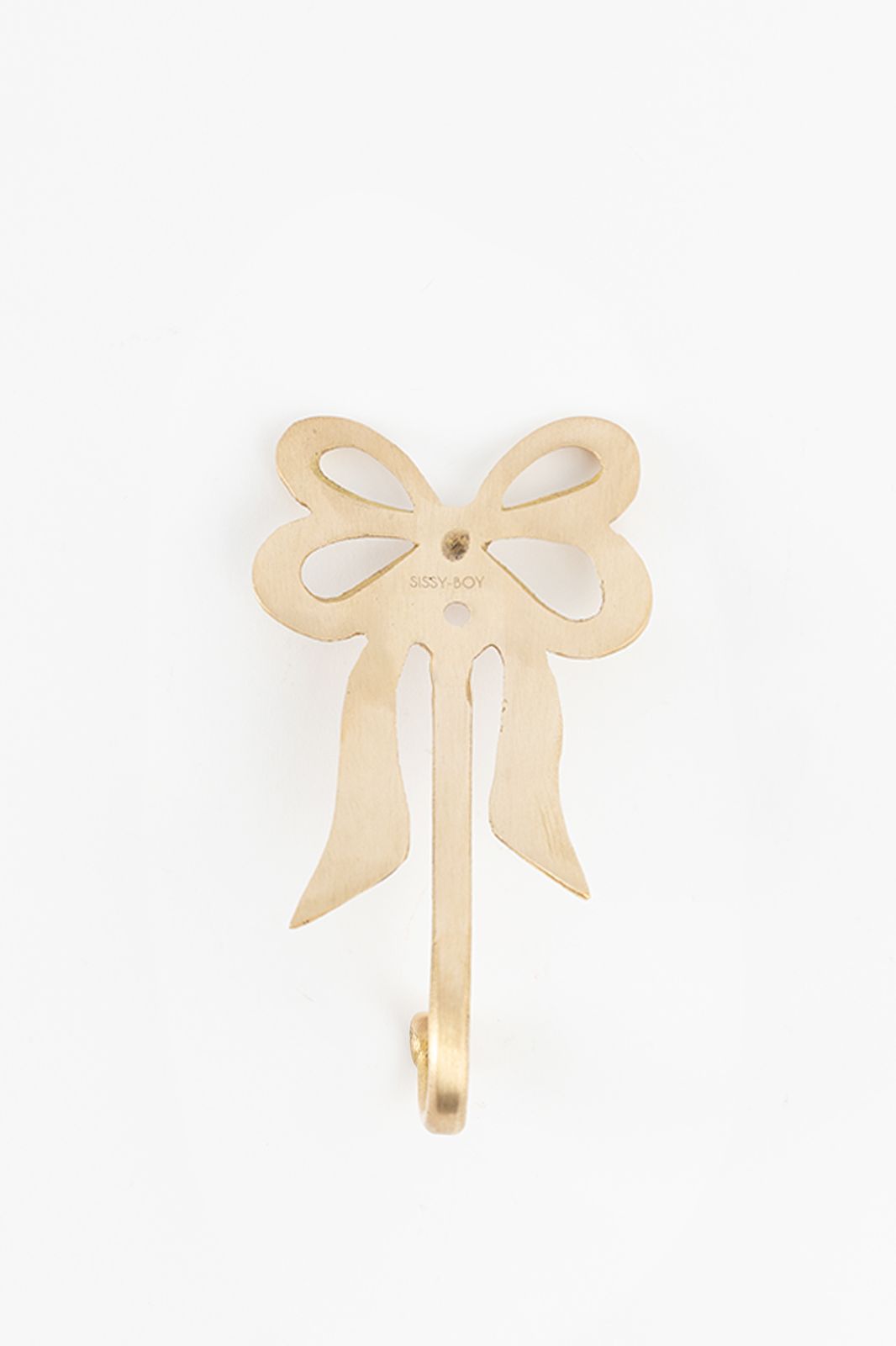 Goudkleurige wandhaak met strik