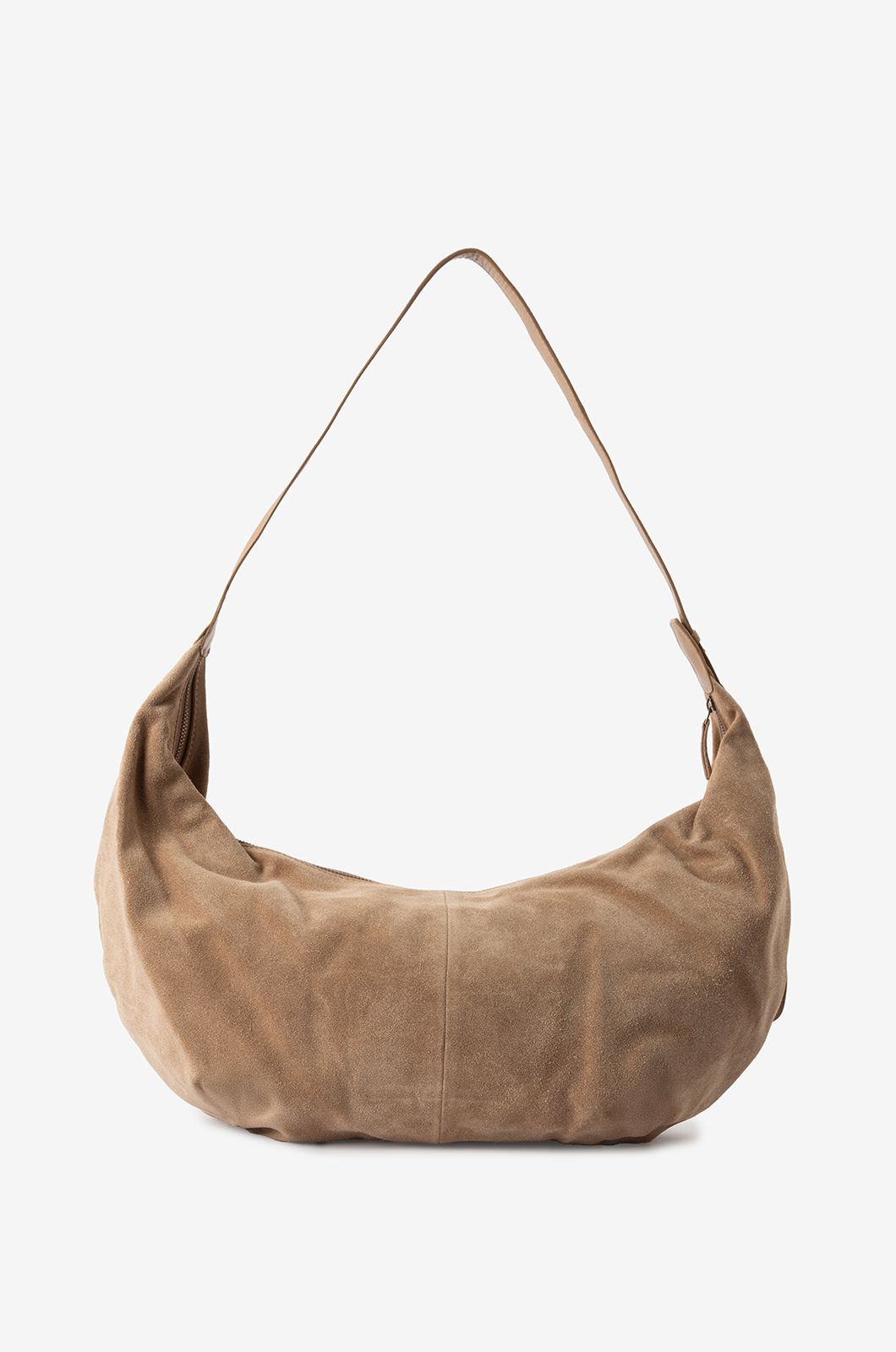 Beige su&egrave;de tas