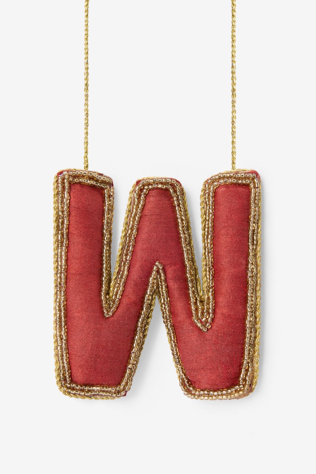 Roze kersthanger letter W