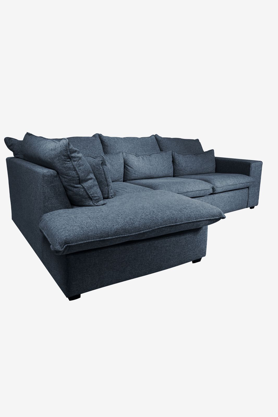 Baron bank 2.5-zits lounge links Unit donkerblauw melee