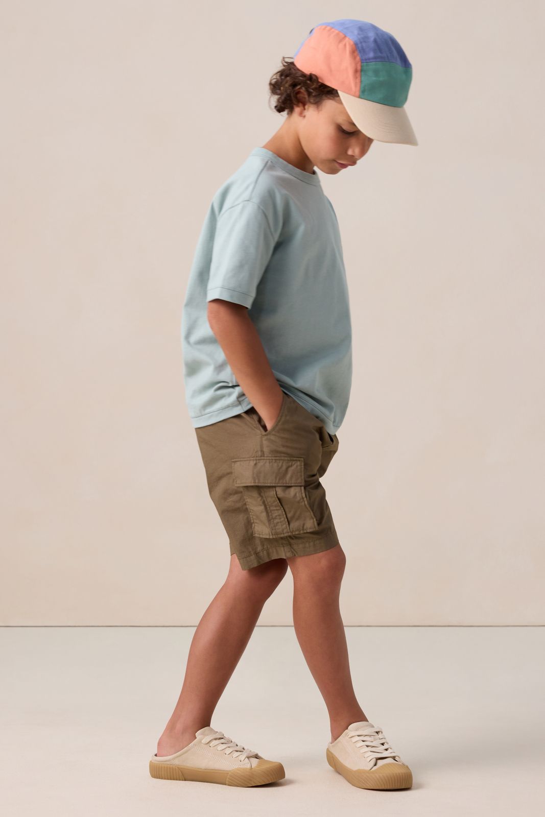 Blauw oversized t-shirt met print