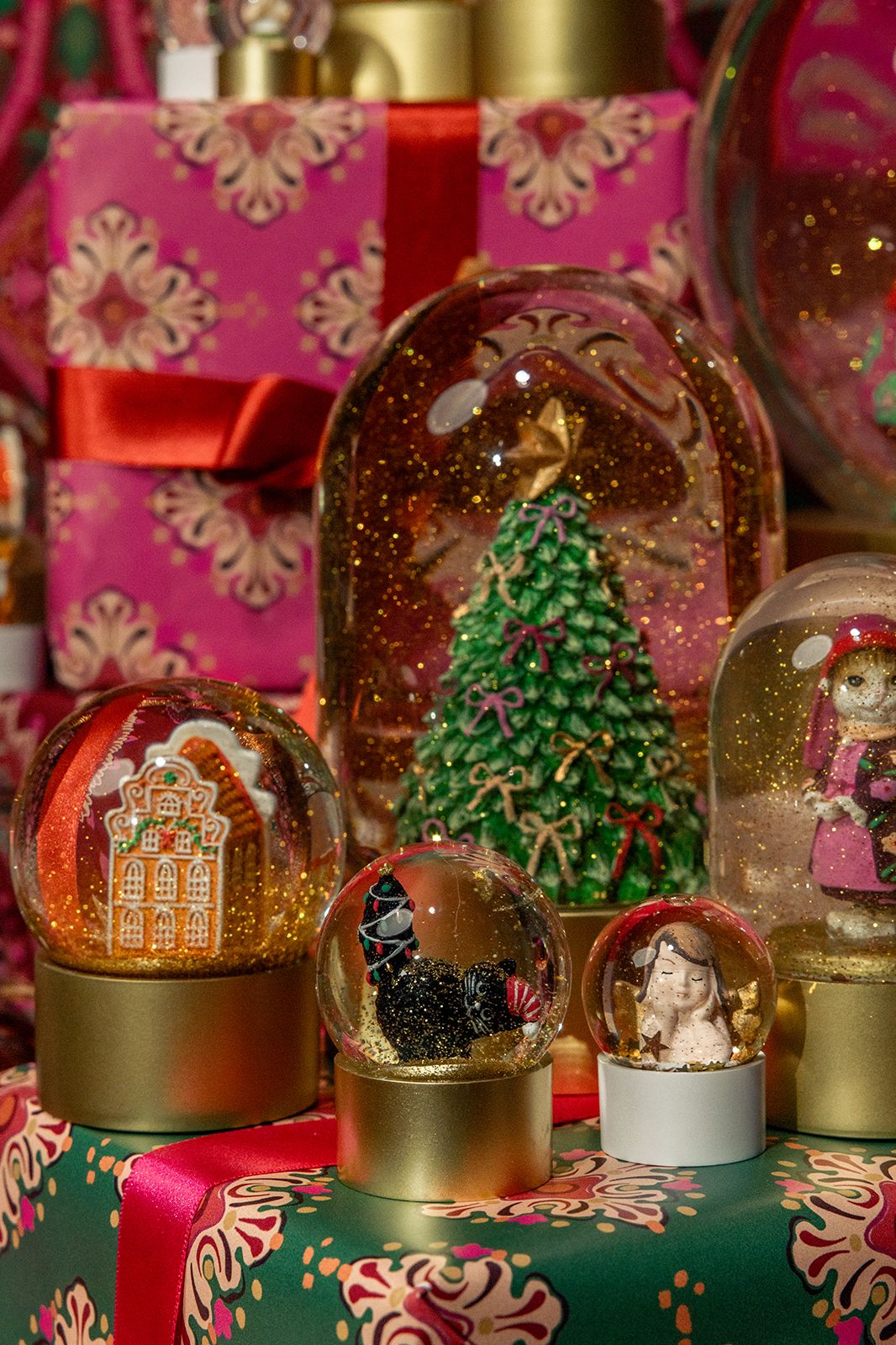 Glazen sneeuwbol met engel small