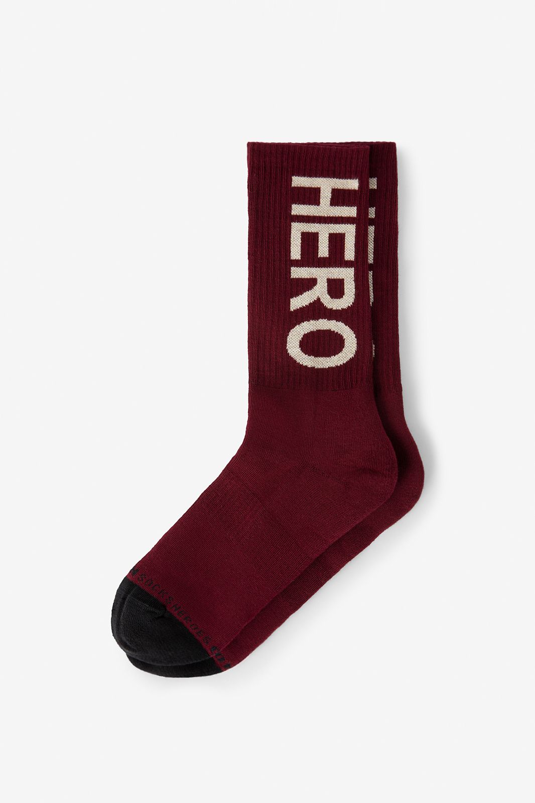 Heroes on Socks donkerrode sokken