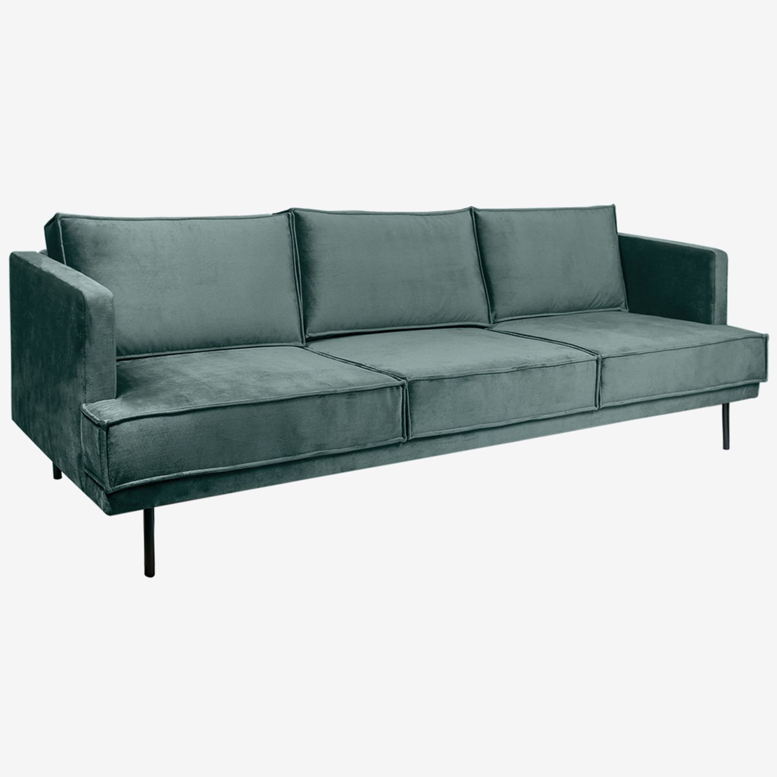 The Duchess velvet 3.5-zits bank Juke grijs blauw