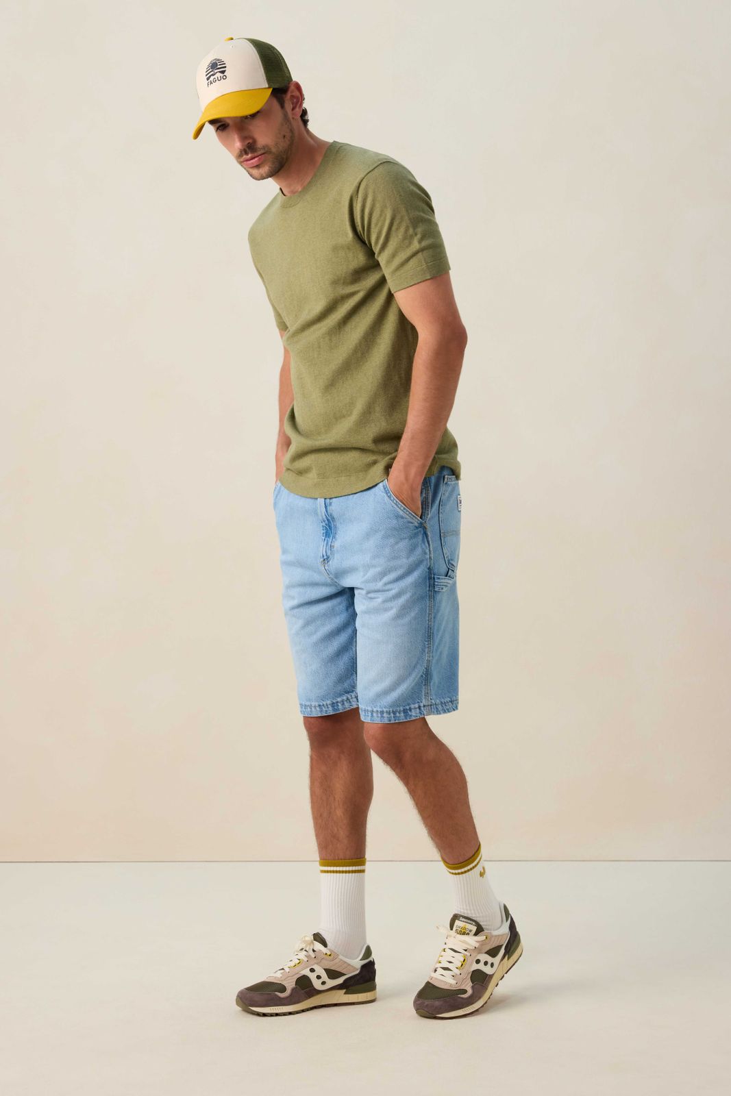 Groen gebreid T-shirt