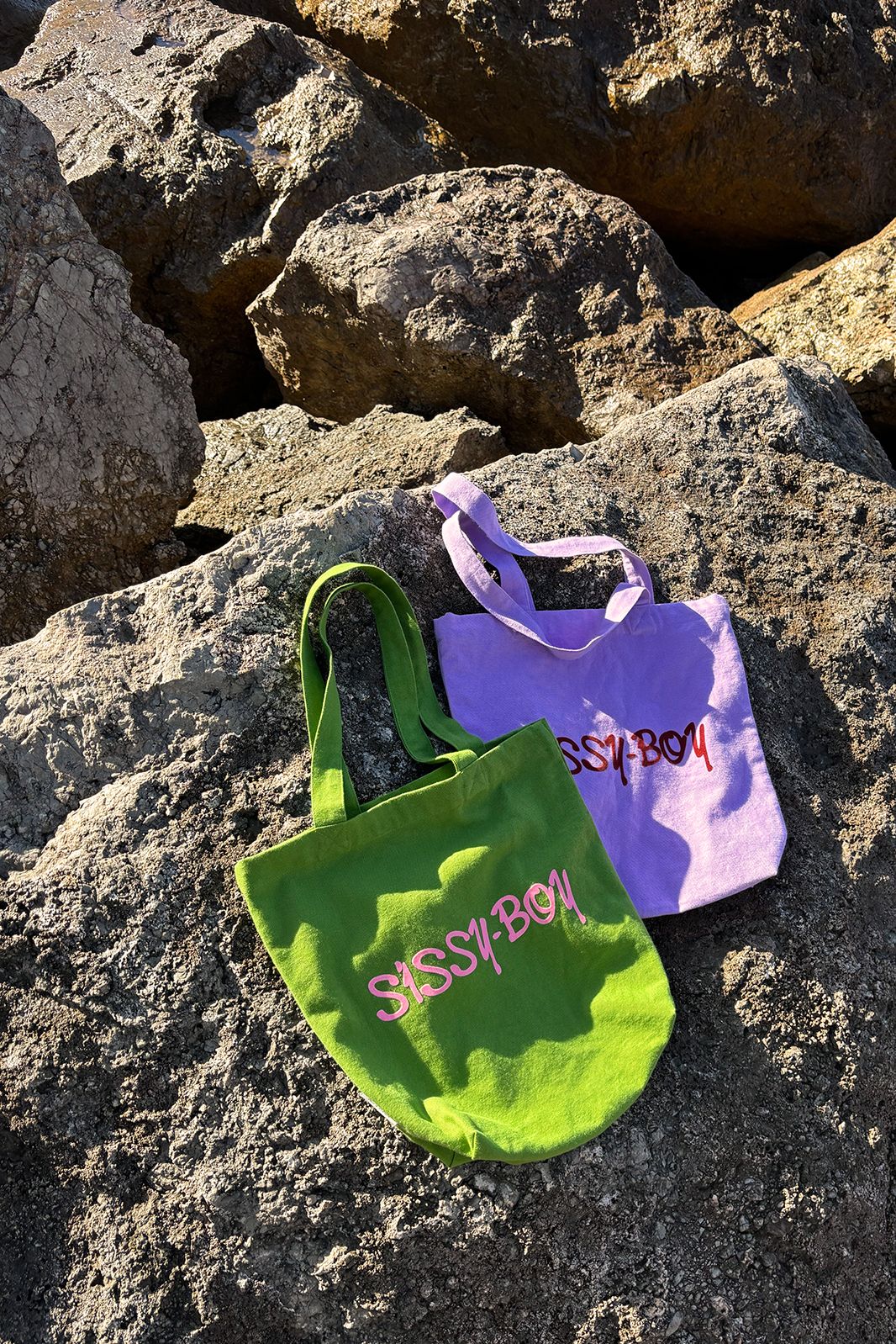 Groene canvas shopper small