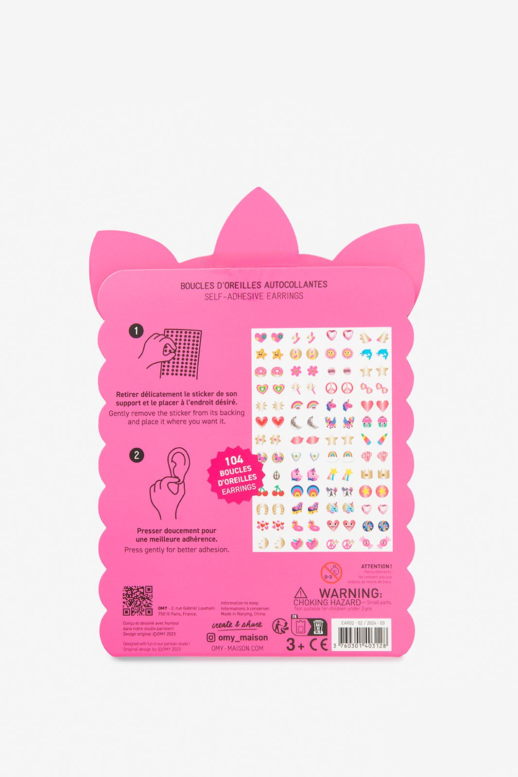 OMY zelfklevende oorbellen