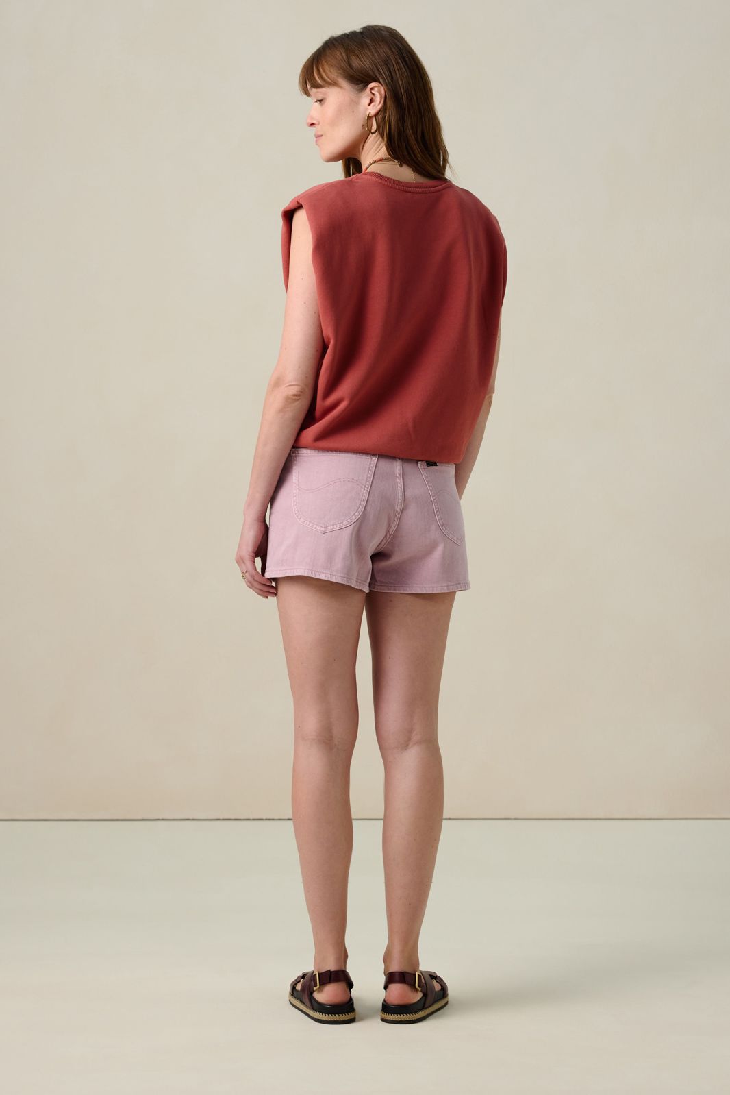 LEE roze mid waist short