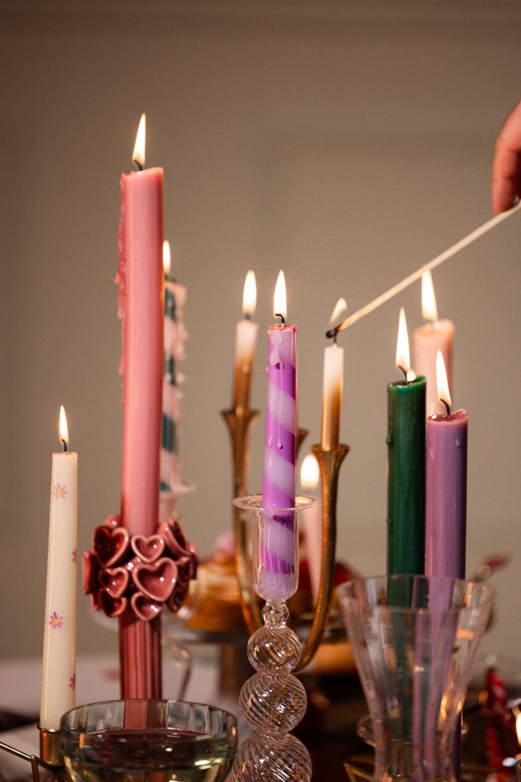 Dinerkaars antiek roze �?3.2 cm