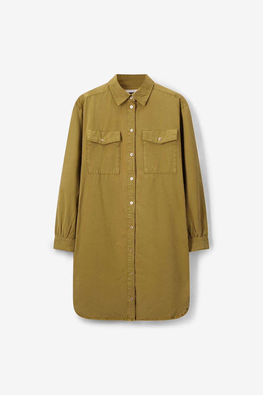 Lichtgroene midi jurk met ceintuur