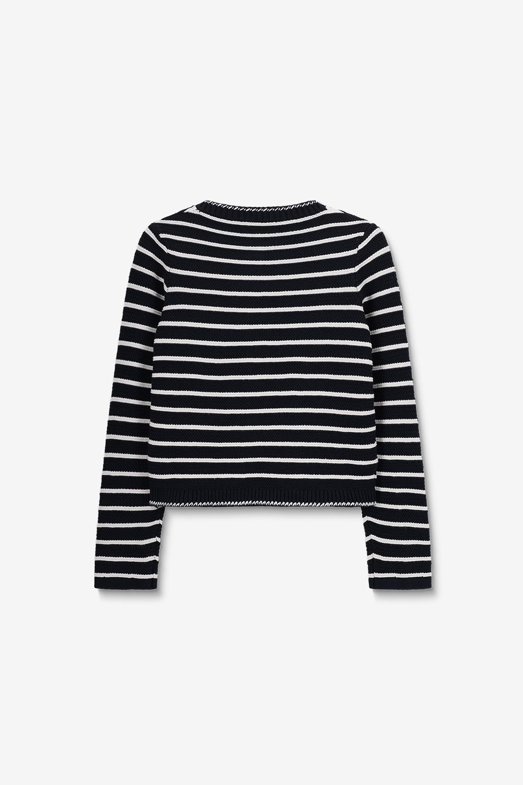 Donkerblauw gestreept vest