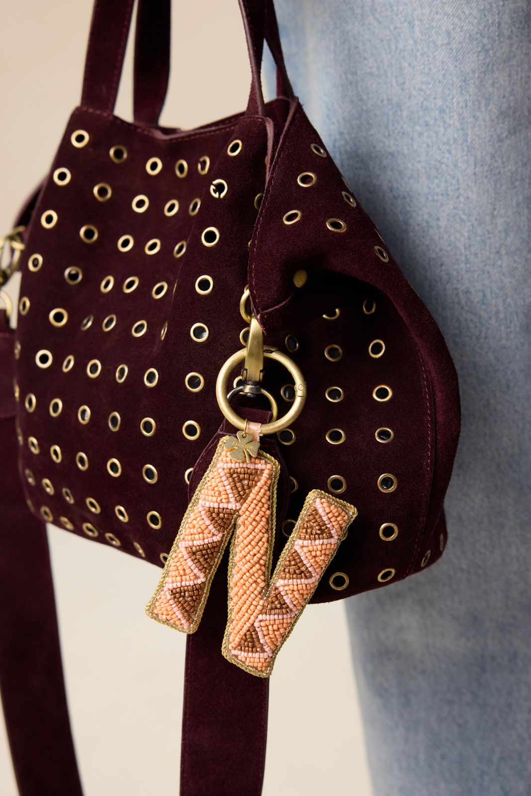 Lichtoranje bag charm letter Z