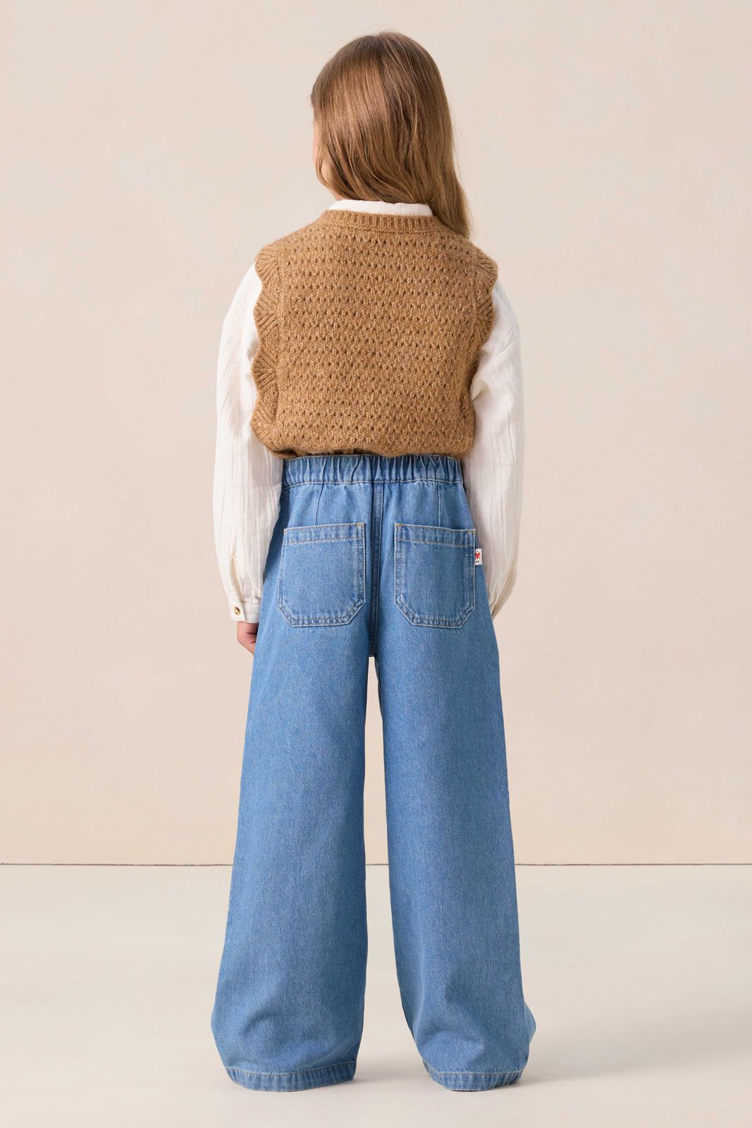 Blauwe wide leg jeans