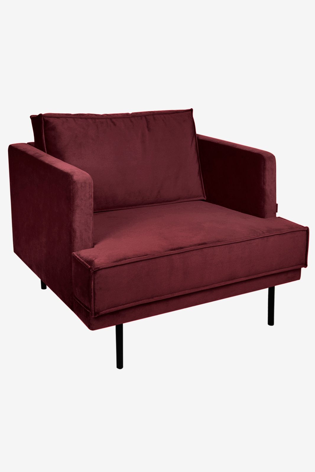 The Duchess velvet loveseat Juke wine red