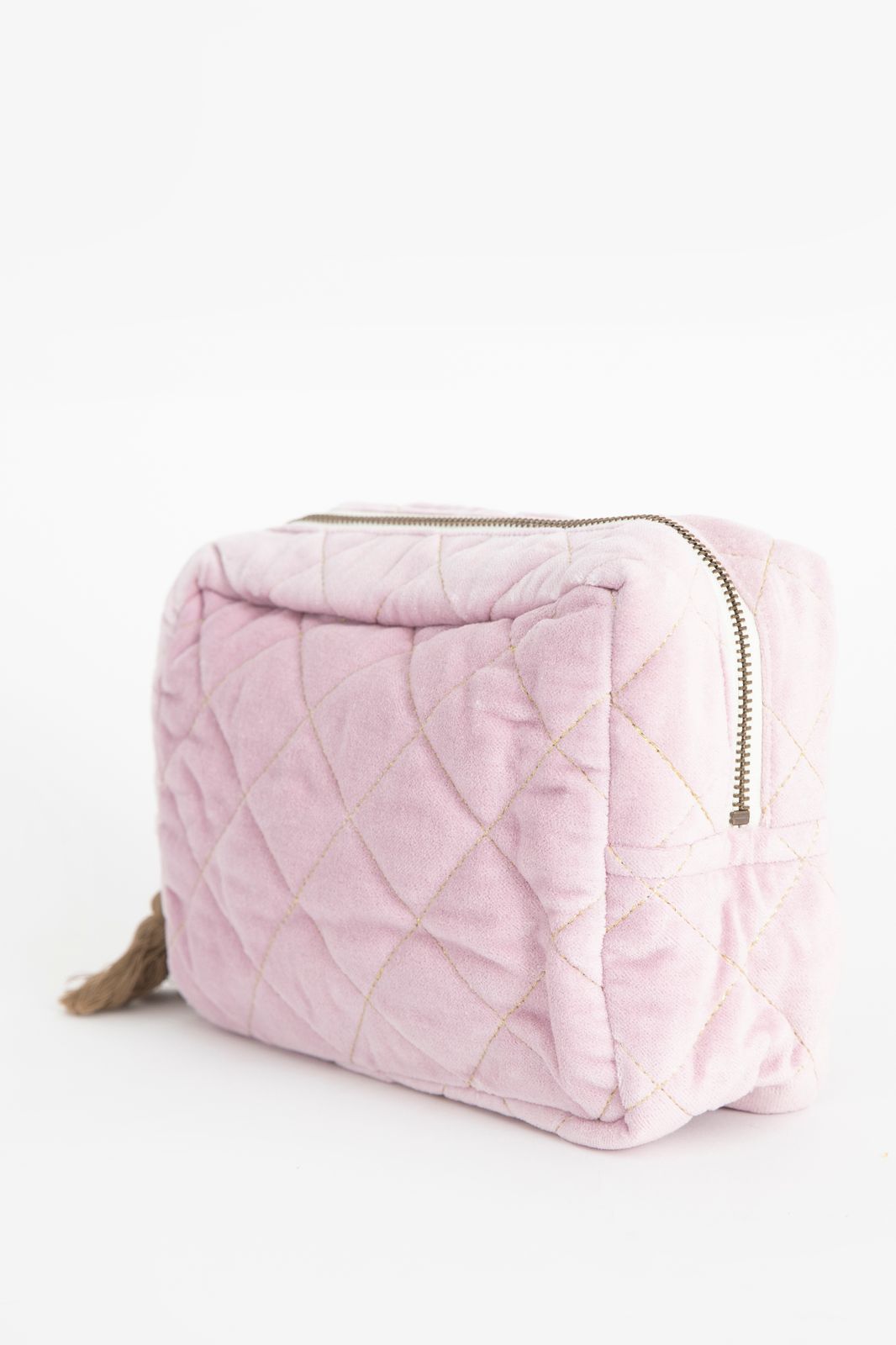 Lichtpaarse velvet toilettas