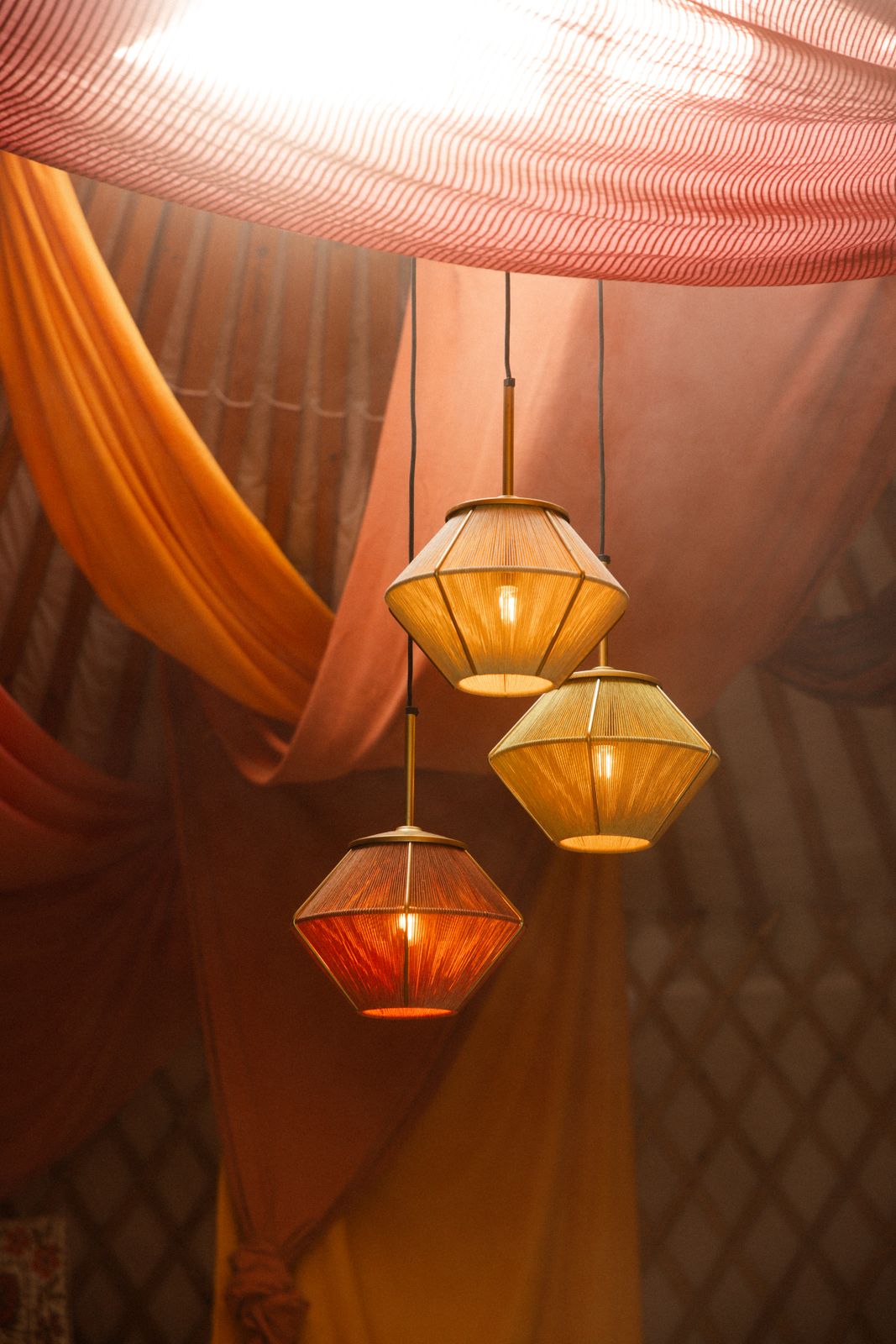 PRE-ORDER: Bruin-roze hanglamp aural shades mini