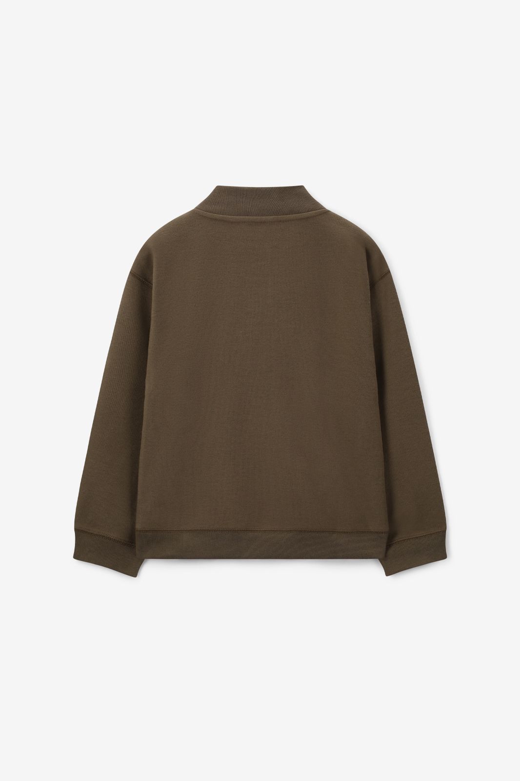 Donkergroene sweater met rits