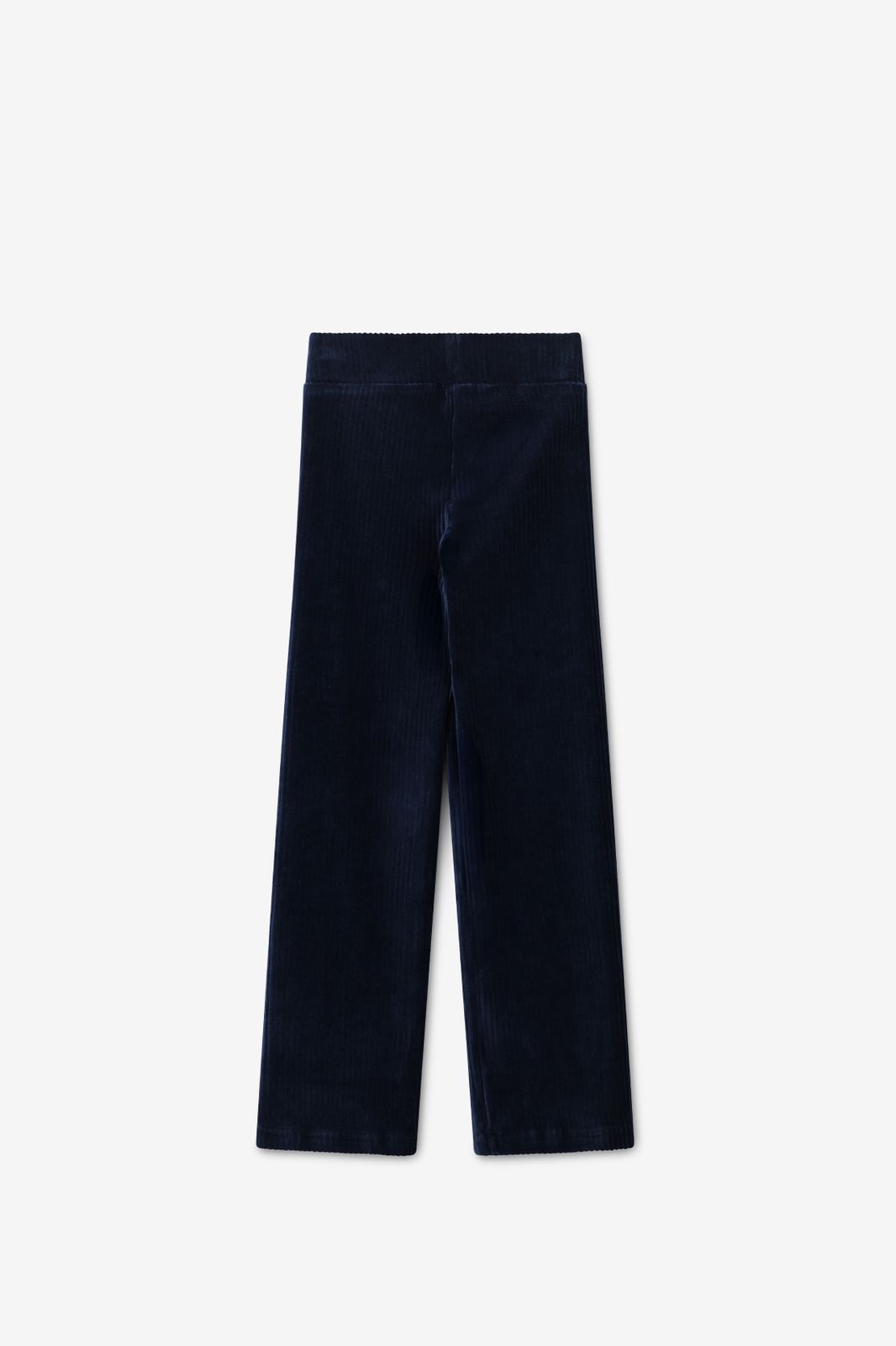 Donkerblauwe rib straight fit legging