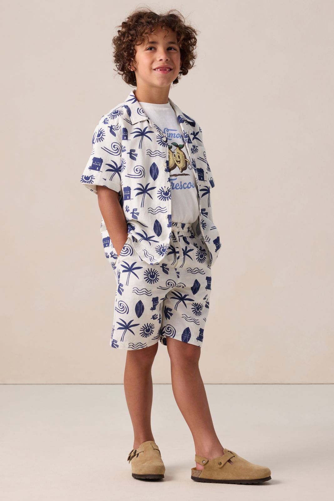 Wit overhemd met print