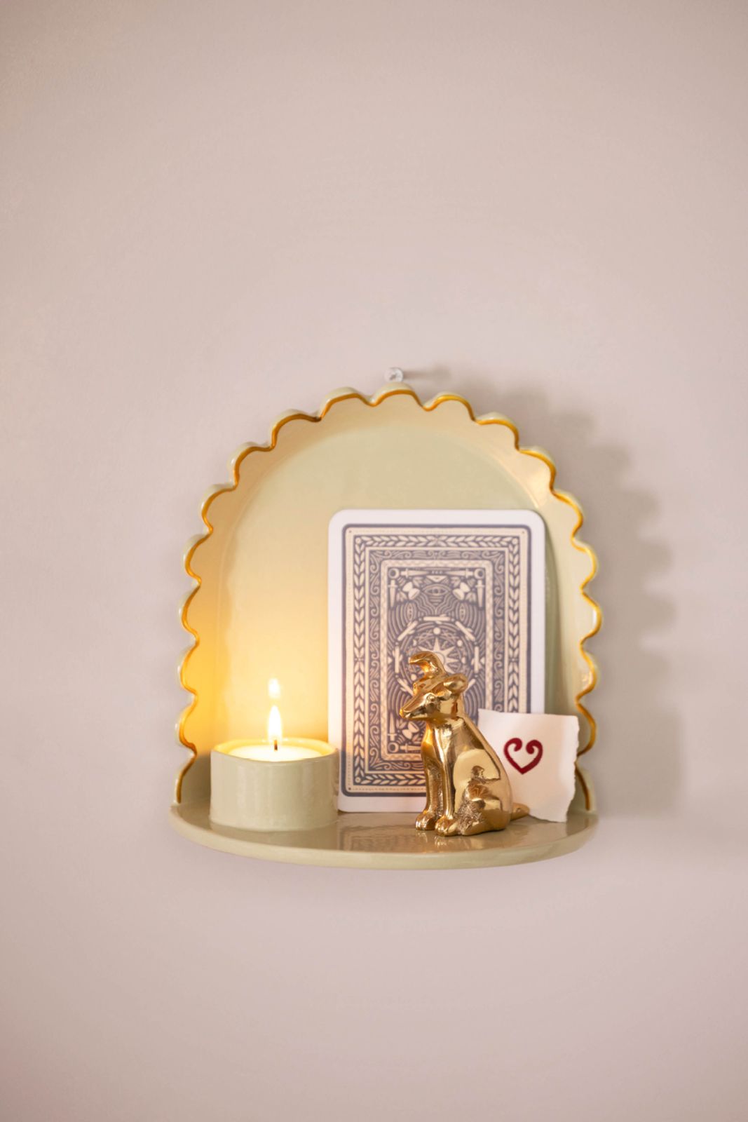 Lichtgroene keramische wierookhouder