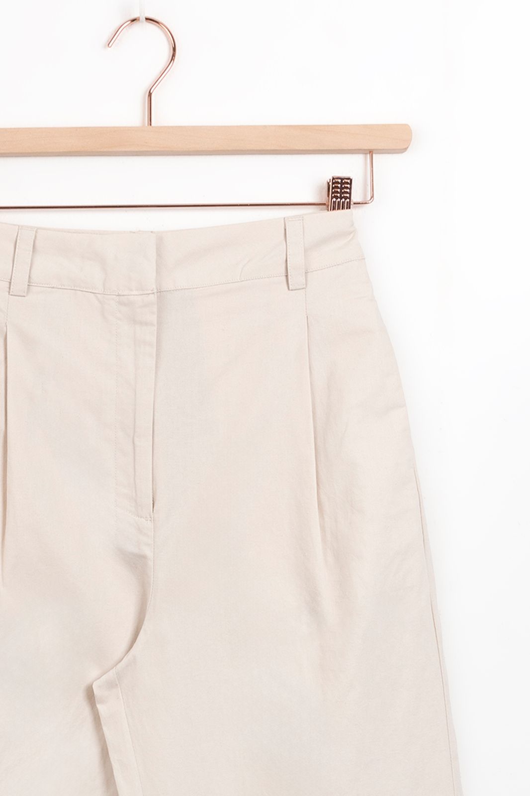 Off-white high waist wide leg linnen pantalon