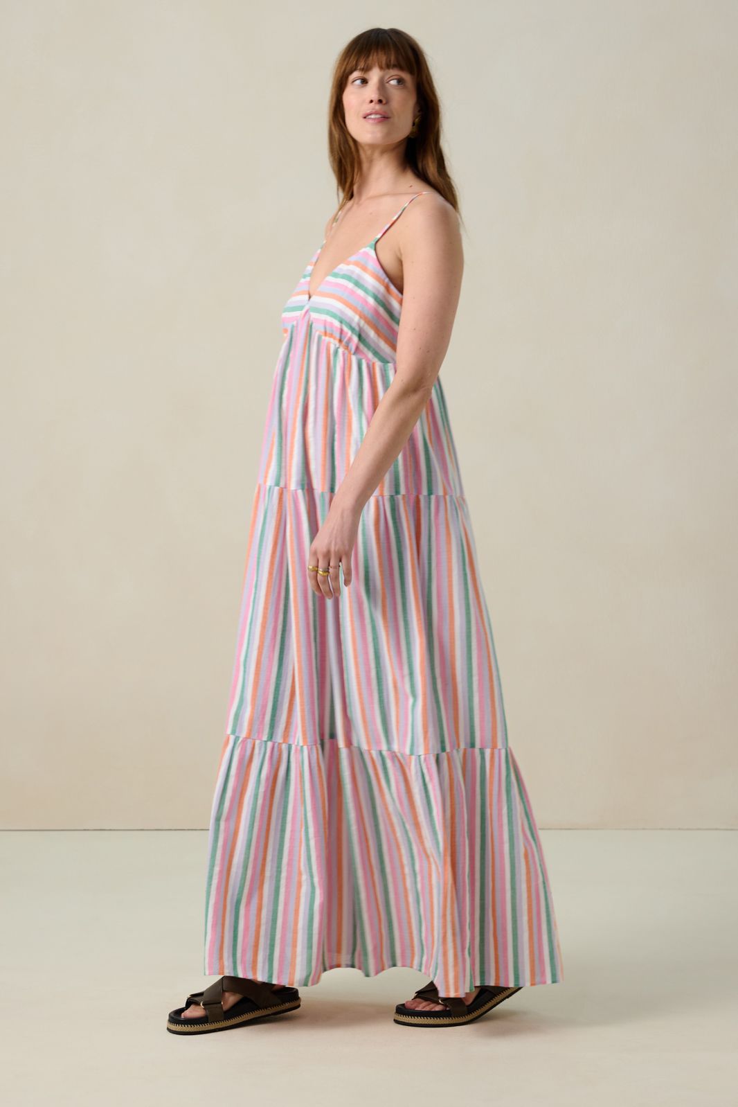 Multicolour maxi jurk