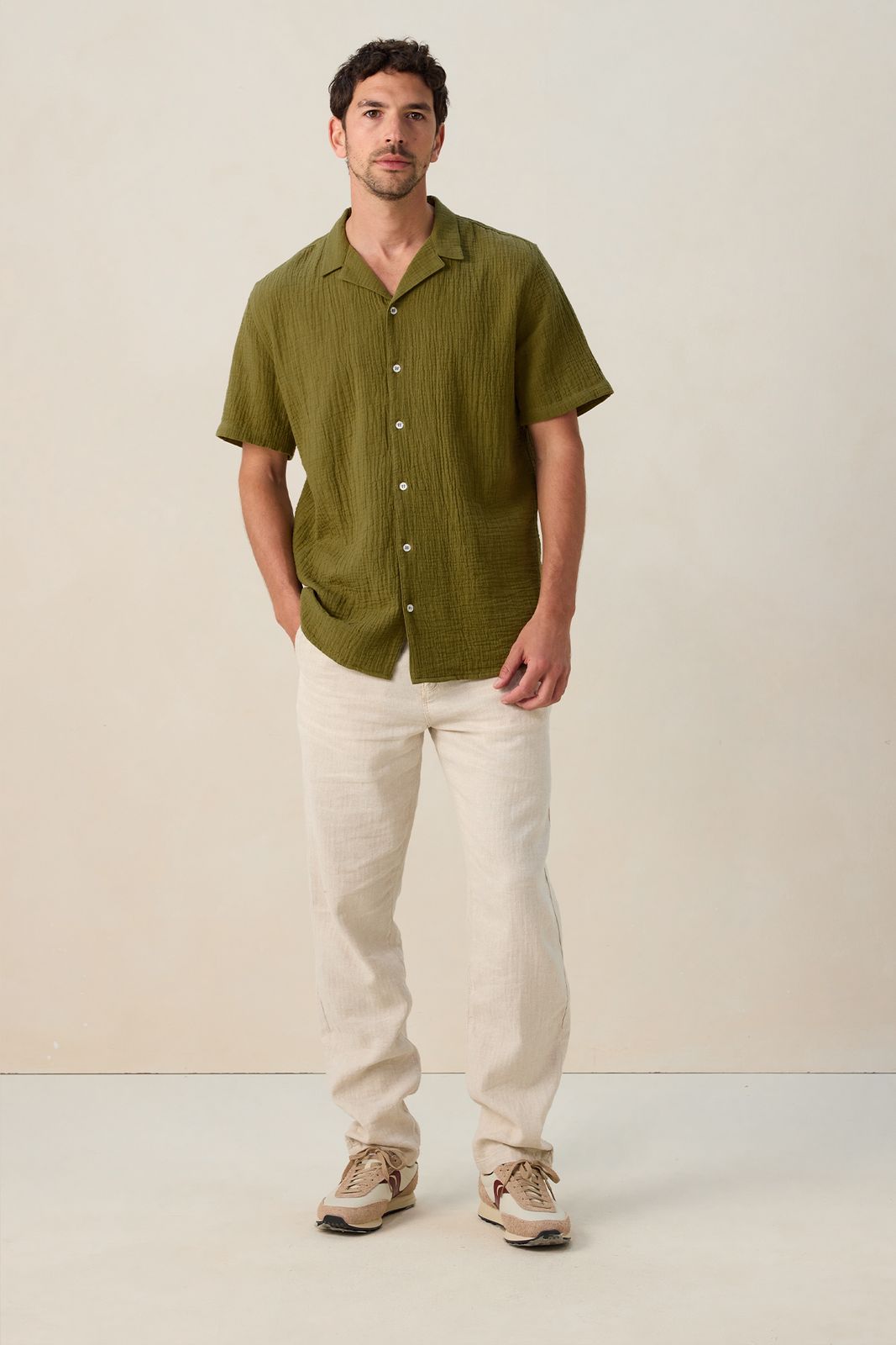 Groen mousseline overhemd