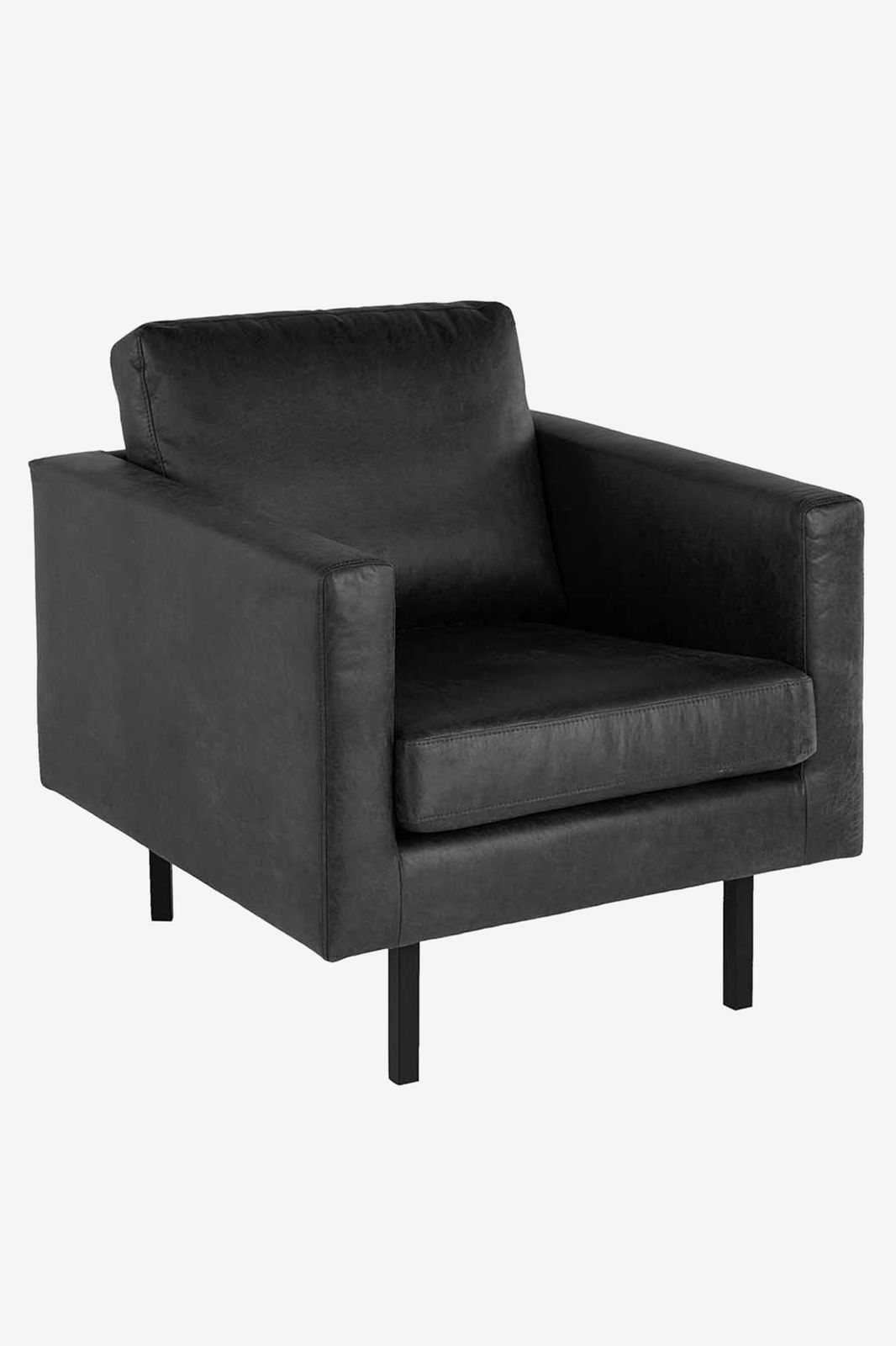 Amsterdam leer clean fauteuil zwart
