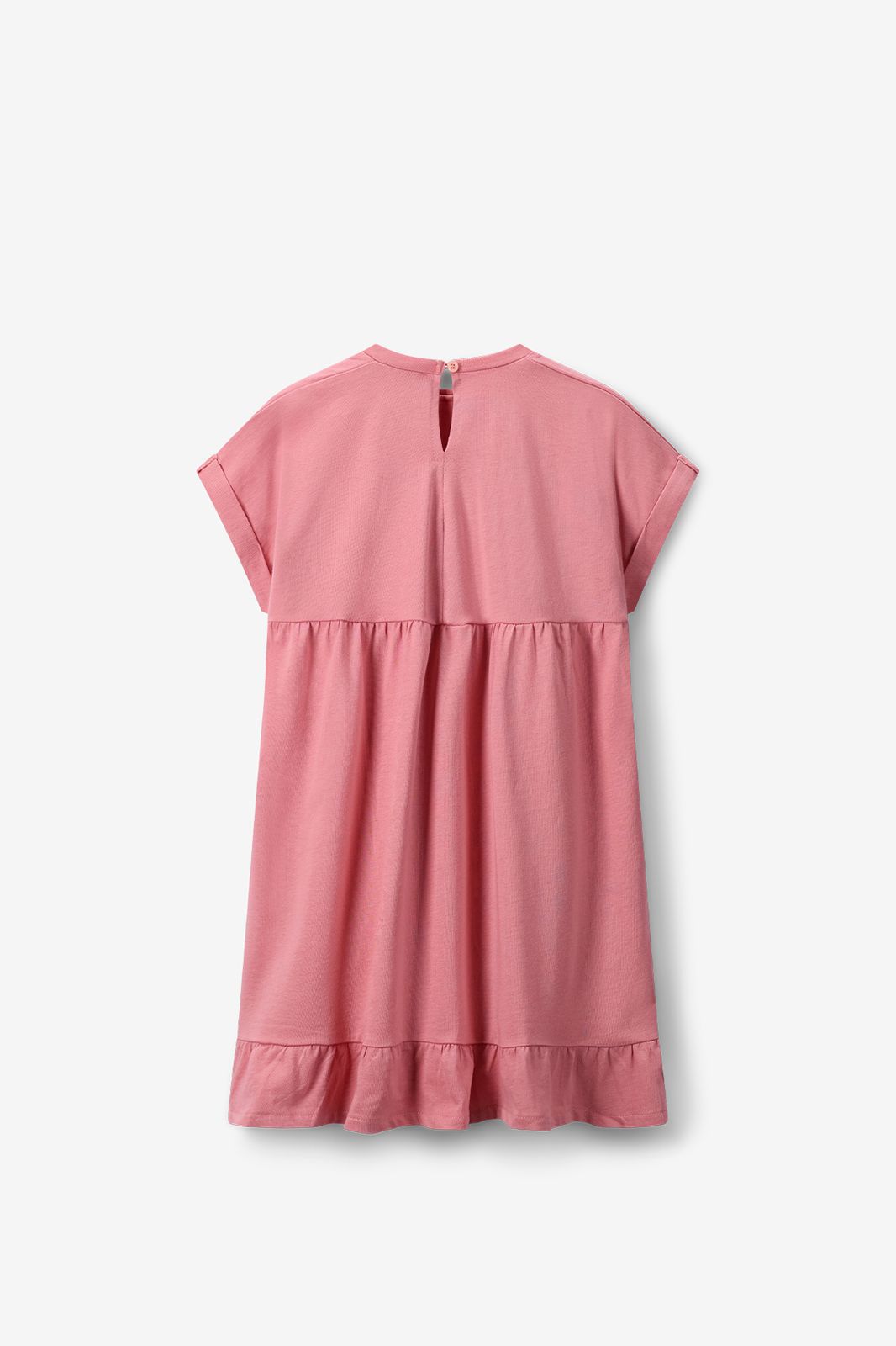 Lichtroze jersey jurk