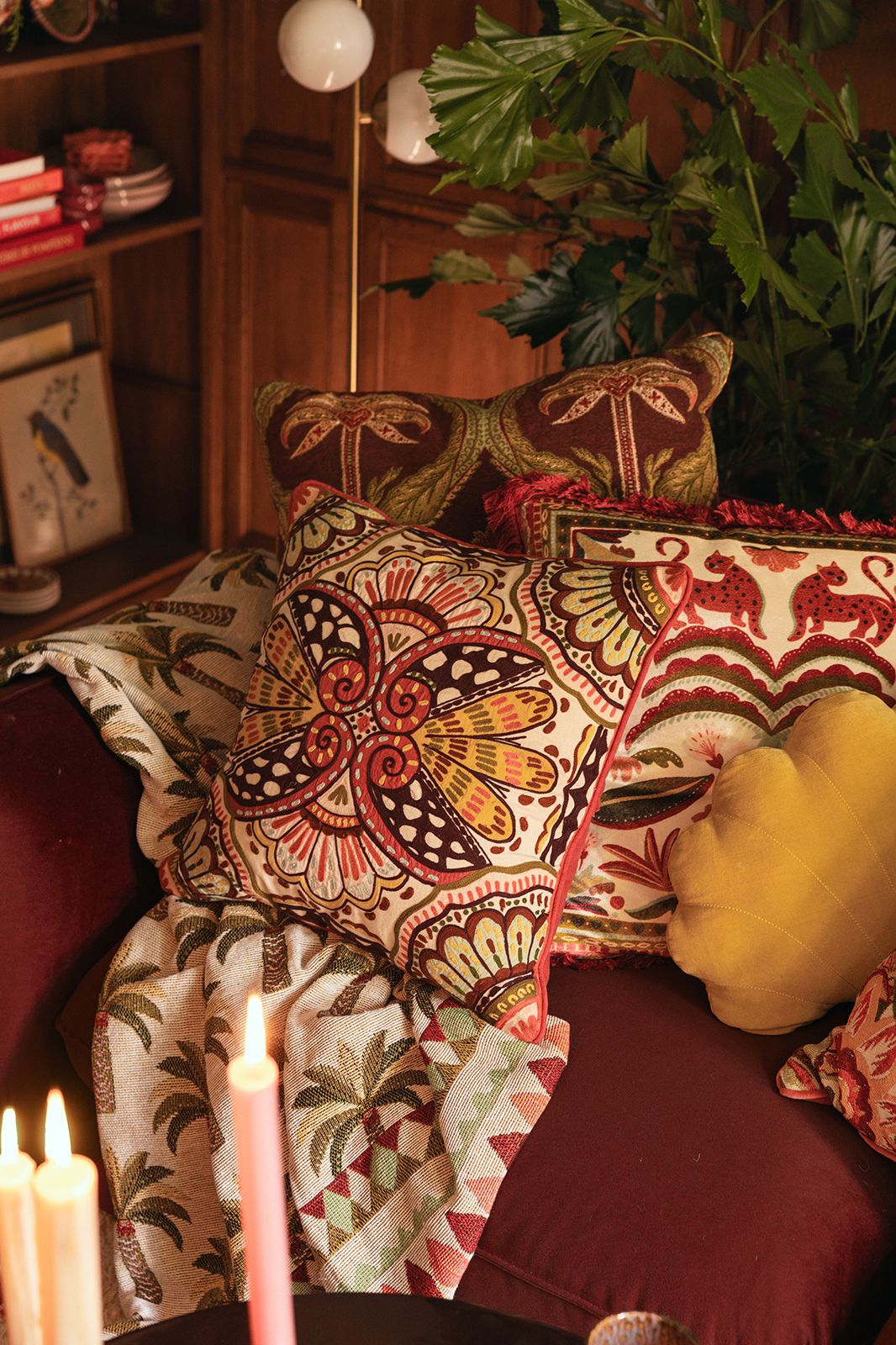 Multicolour sprei met palmbomen (130x180 cm)