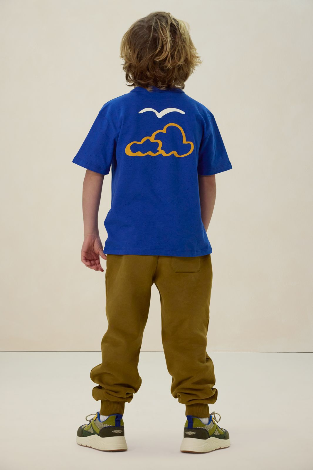 Blauw oversized T-shirt met print