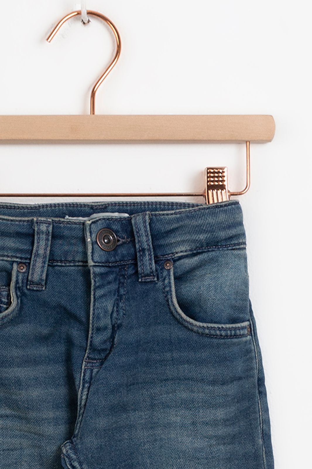 Donkerblauwe slim fit jog jeans