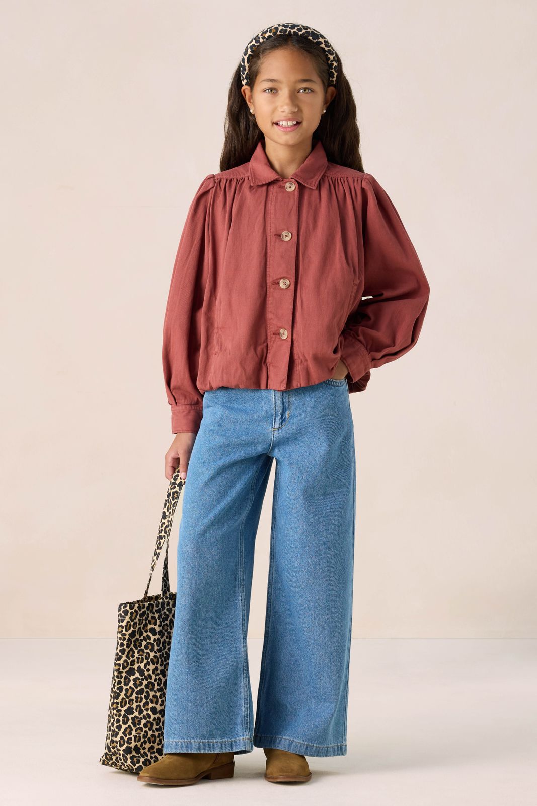 Rood jack met ballonmouwen