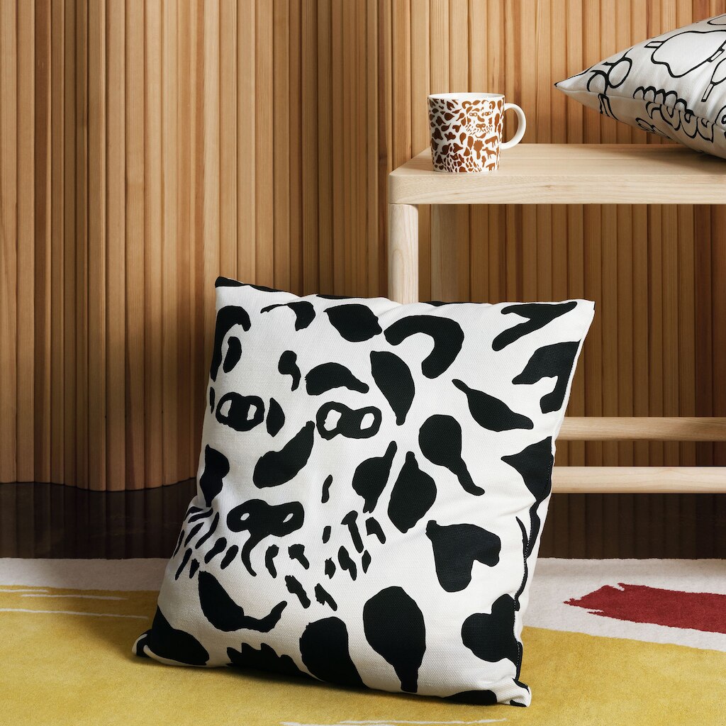 Oiva Toikka Collection cushion cover 47x47cm cheetah b/w