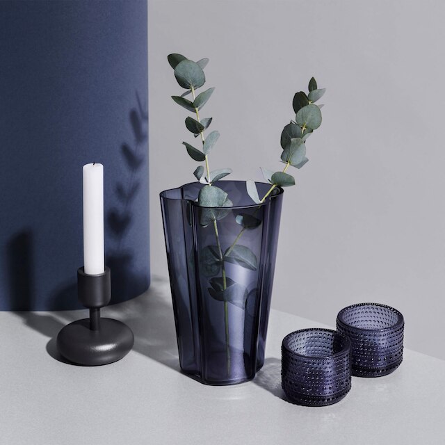 Nappula candle holder 107mm dark grey