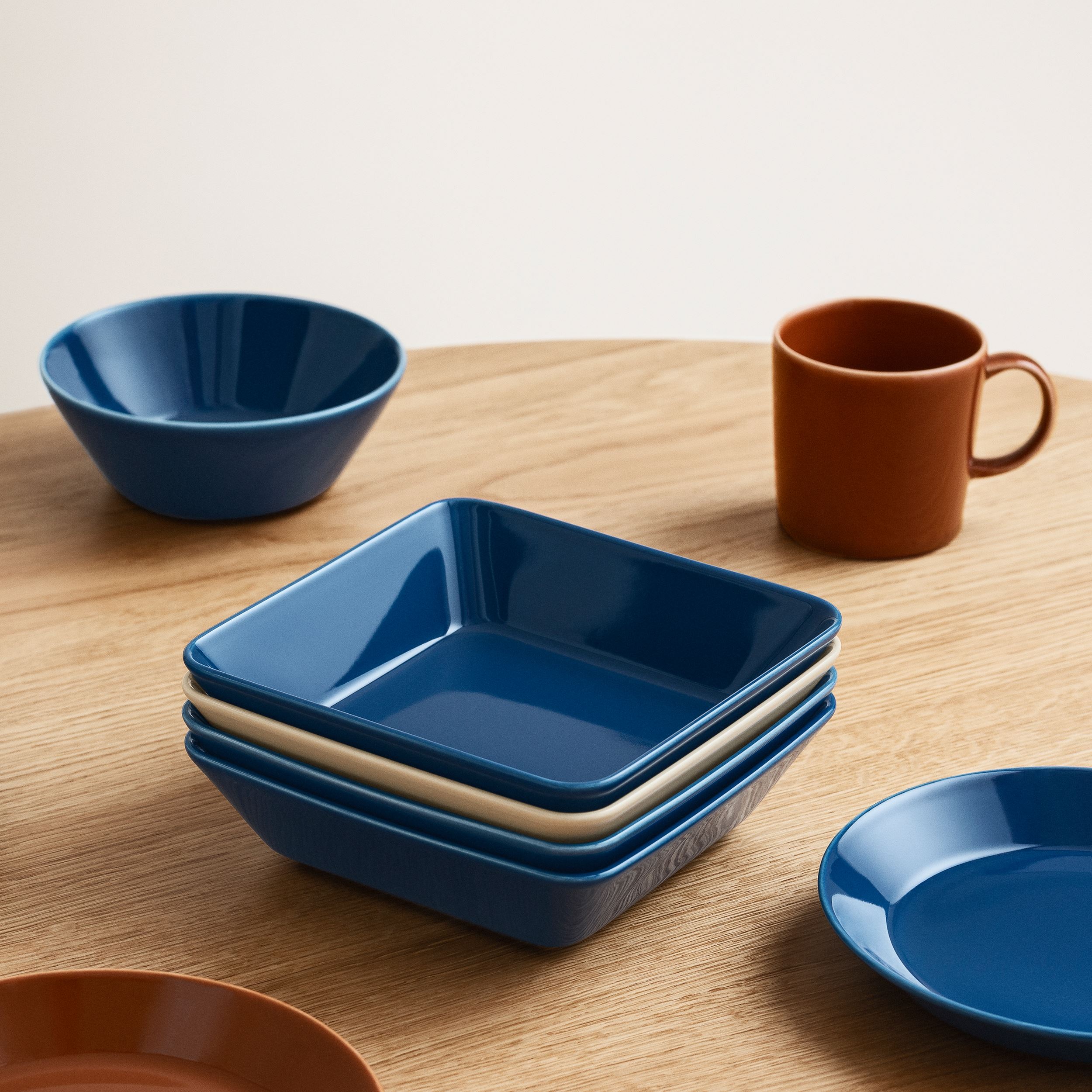 Teema plate 16x16cm vintage blue