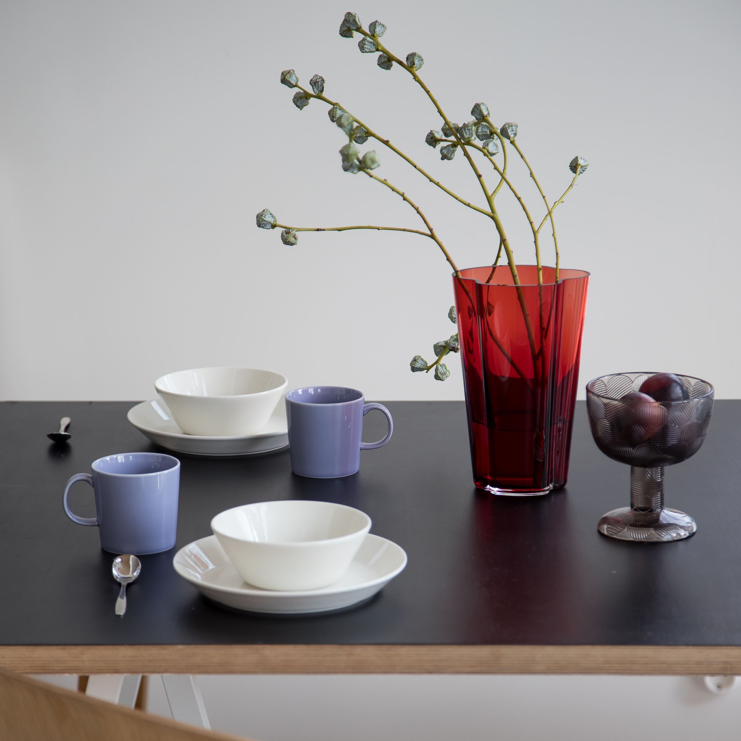 Aalto vase 220mm cranberry