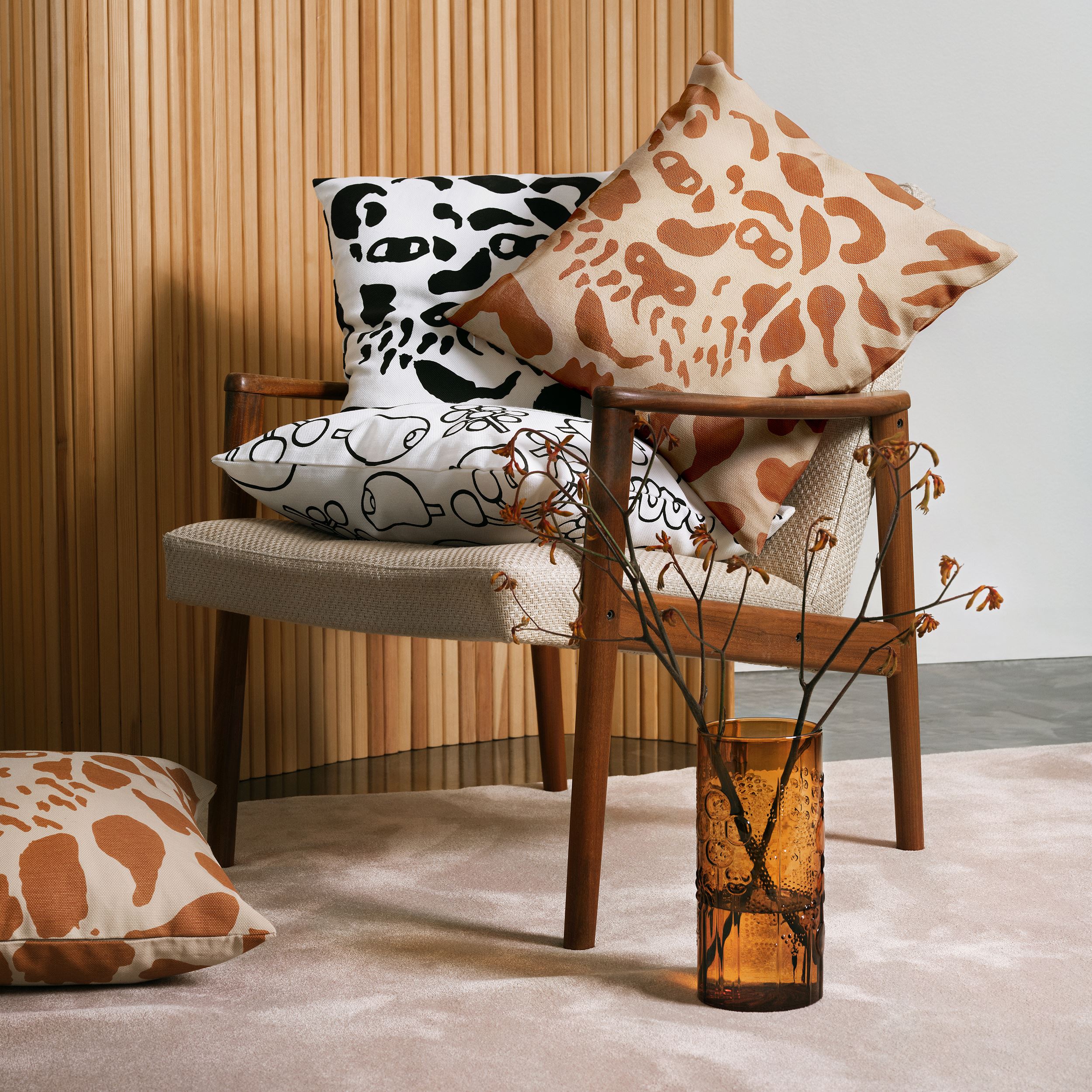 Oiva Toikka Collection cushion cover 47x47cm cheetah brown