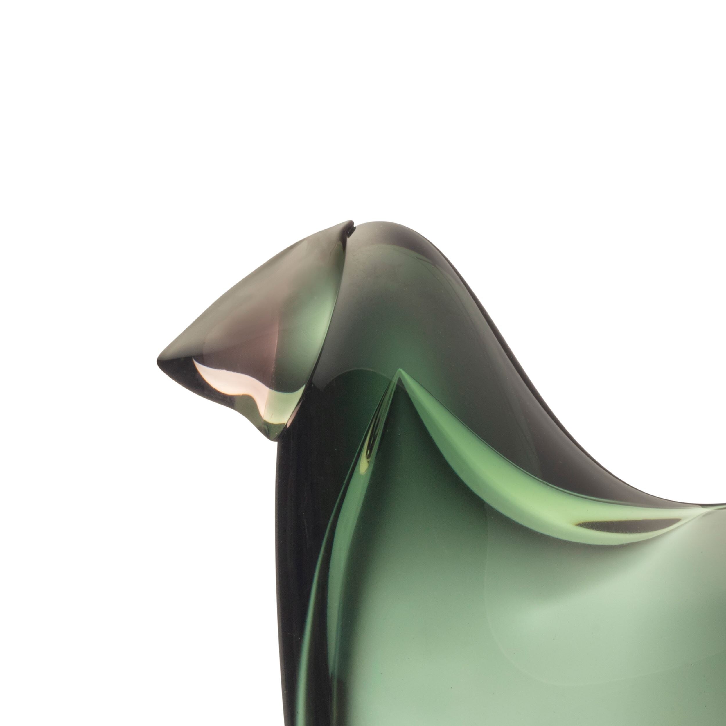 Birds by Toikka Flycatcher 95x60mm pine green-salmon pink  