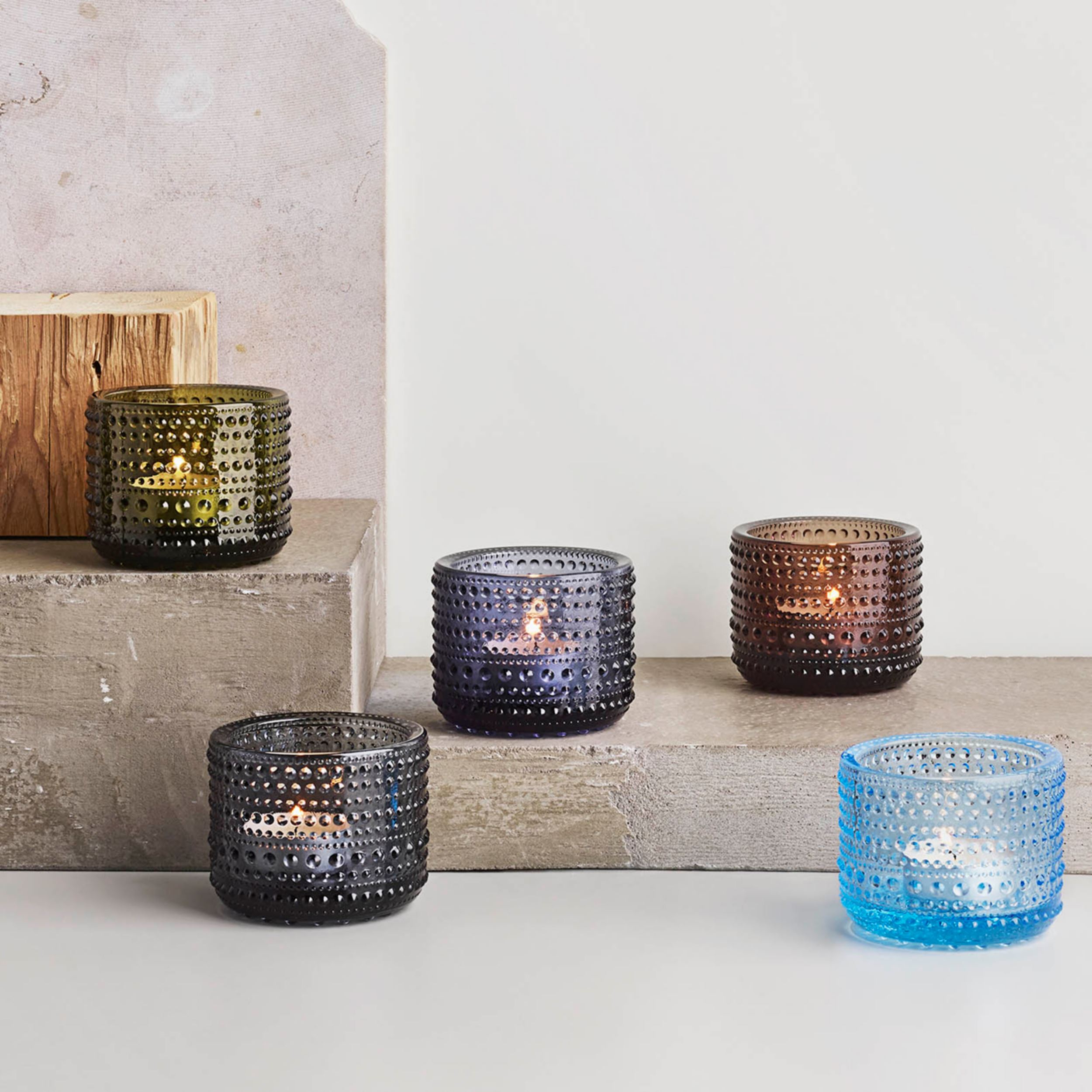 Kastehelmi tealight candleholder 64mm grey